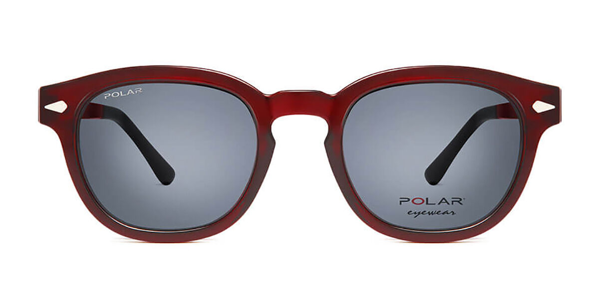 Image of Polar 448 Clip-On Polarized 22 Óculos de Sol Vermelhos Masculino BRLPT