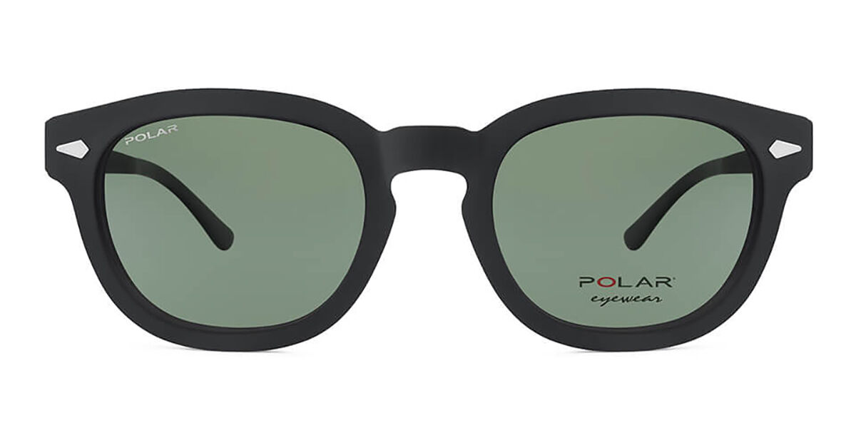 Image of Polar 448 Clip-On Polarized 76 Óculos de Sol Pretos Masculino PRT