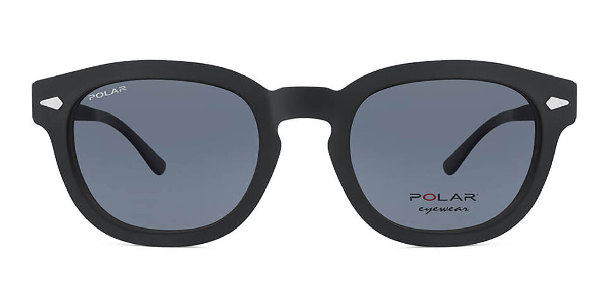 Image of Polar 448 Clip-On Polarized 77 Óculos de Sol Pretos Masculino PRT