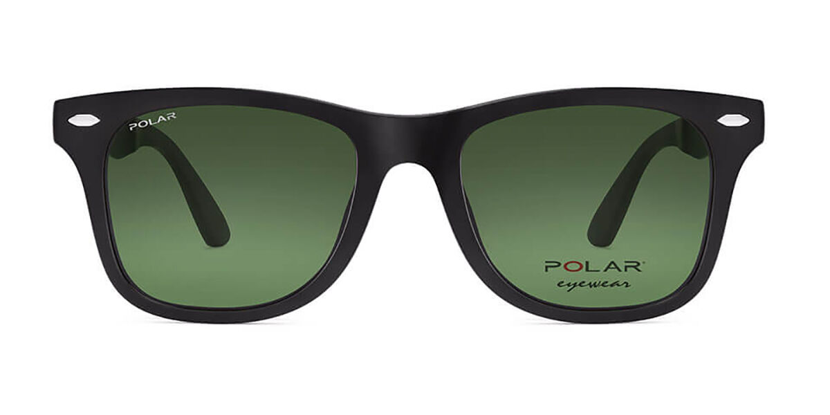 Image of Polar 467 Clip-On Polarized 76 Óculos de Sol Pretos Masculino PRT