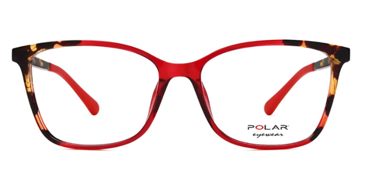 Image of Polar 488 With Clip-On 422 Óculos de Grau Vermelhos Masculino BRLPT
