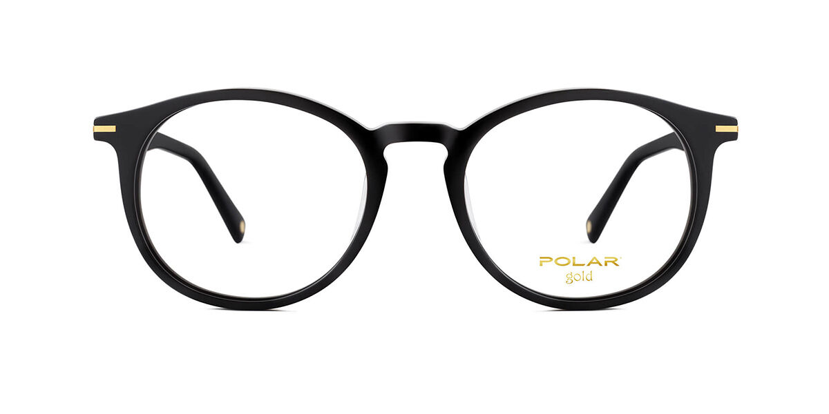 Image of Polar GOLD 38 77 Óculos de Grau Pretos Masculino BRLPT