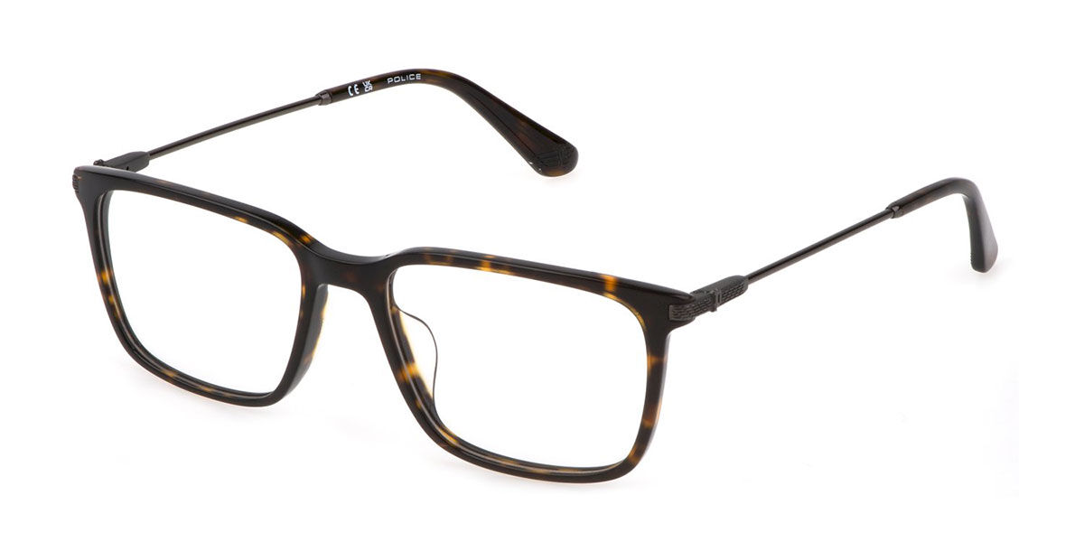 Image of Police VPLG77 OCTANE 5 0722 Óculos de Grau Tortoiseshell Masculino PRT