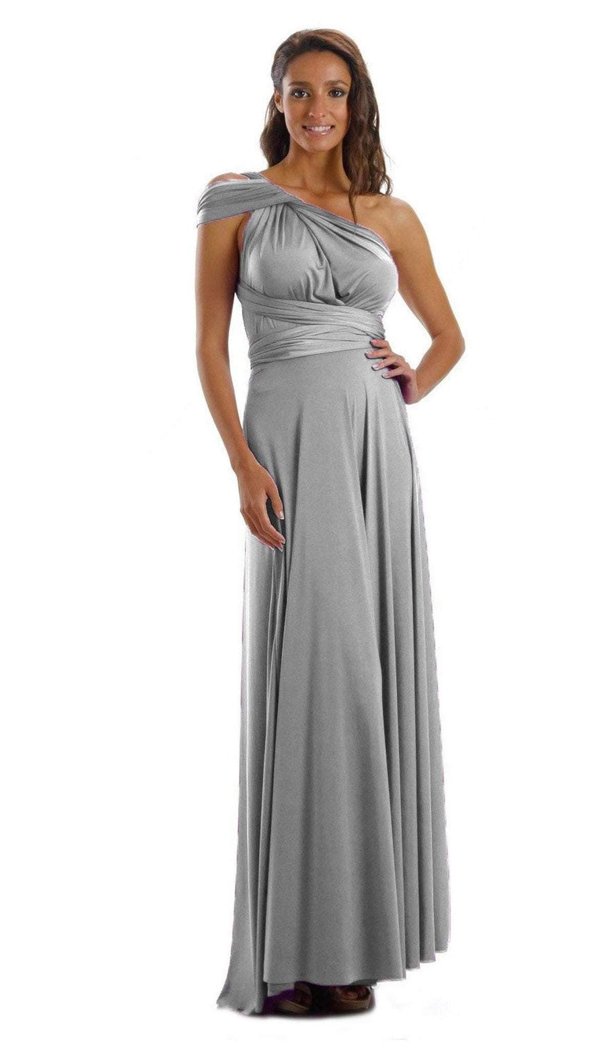 Image of Poly USA - 7022 Long Convertible Twist and Tie Affordable Prom Dress