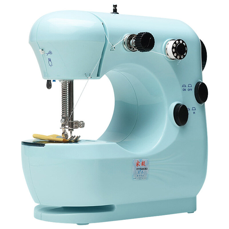 Image of Portable Mini Sewing Machine Electric Desktop Handheld For DIY Stitch Clothes