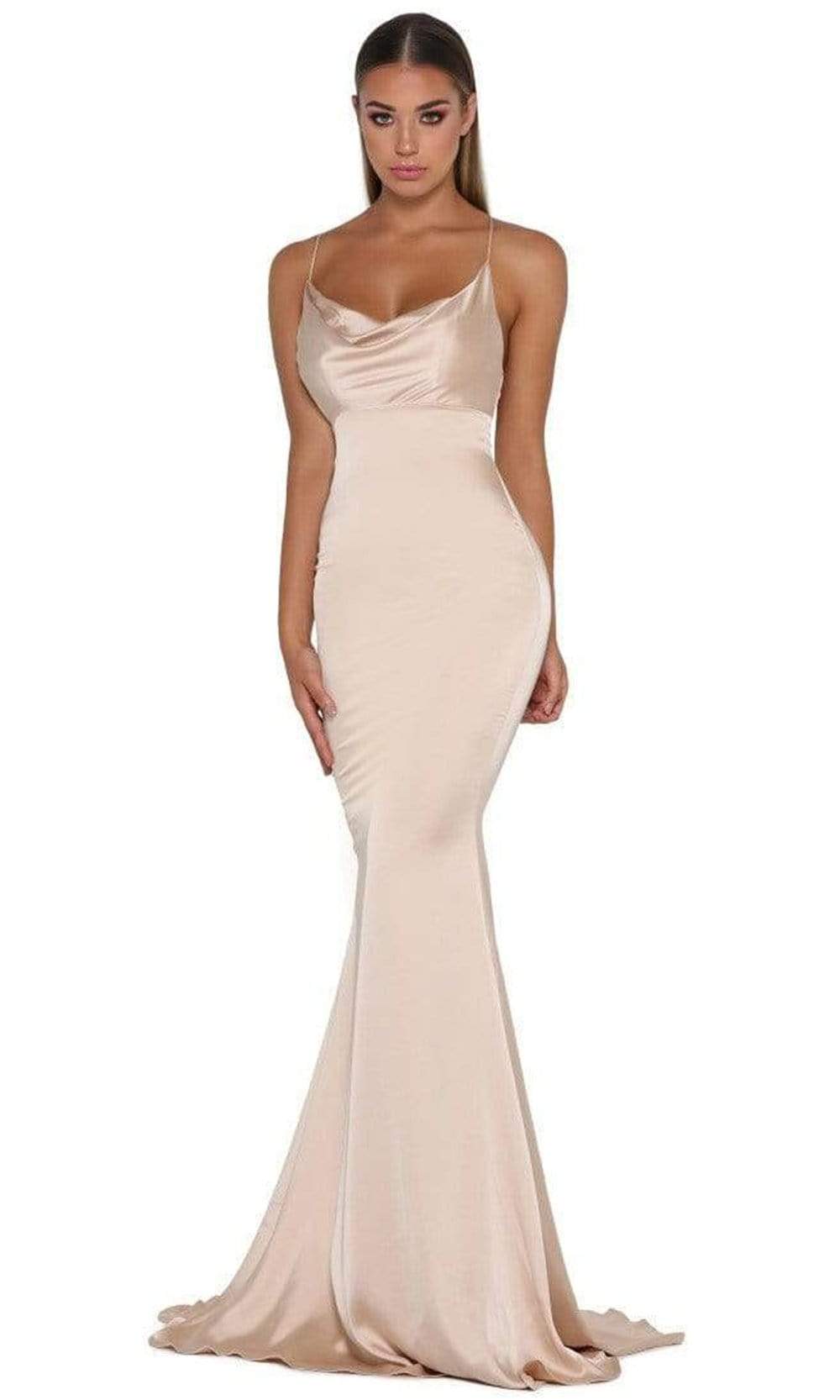 Image of Portia and Scarlett - Dana Gown Cowl Neck Satin Gown