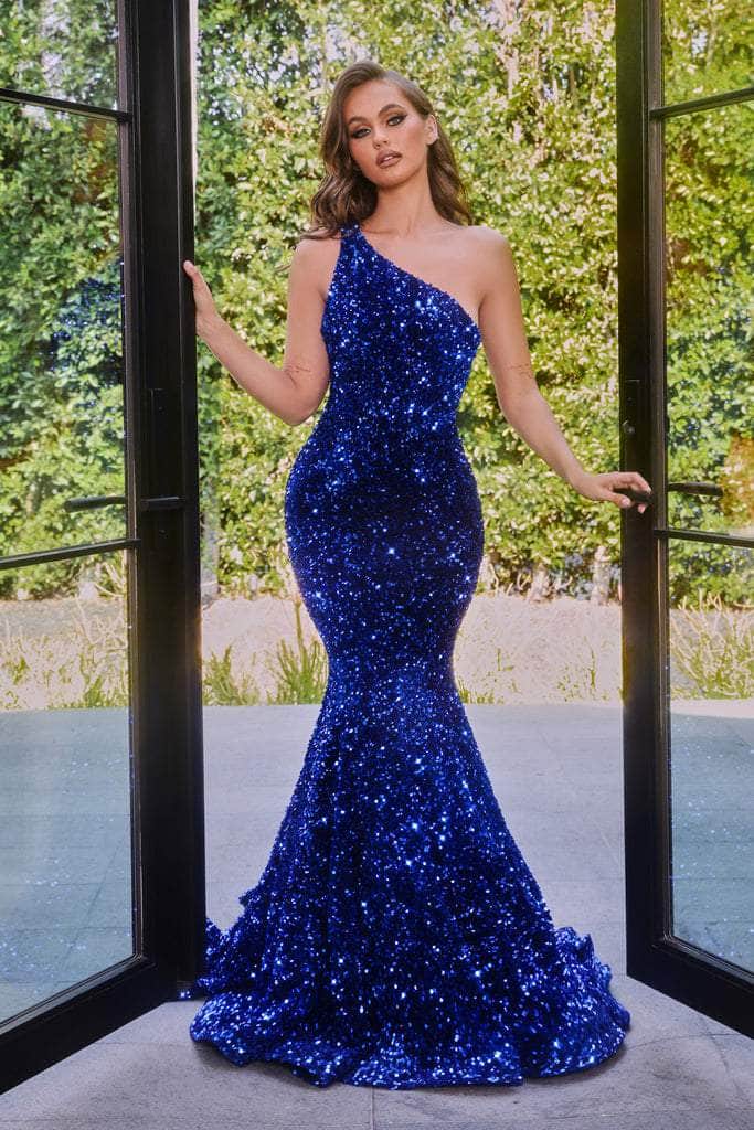 Image of Portia and Scarlett - PS22350 One-Shoulder Sequin Mermaid Gown