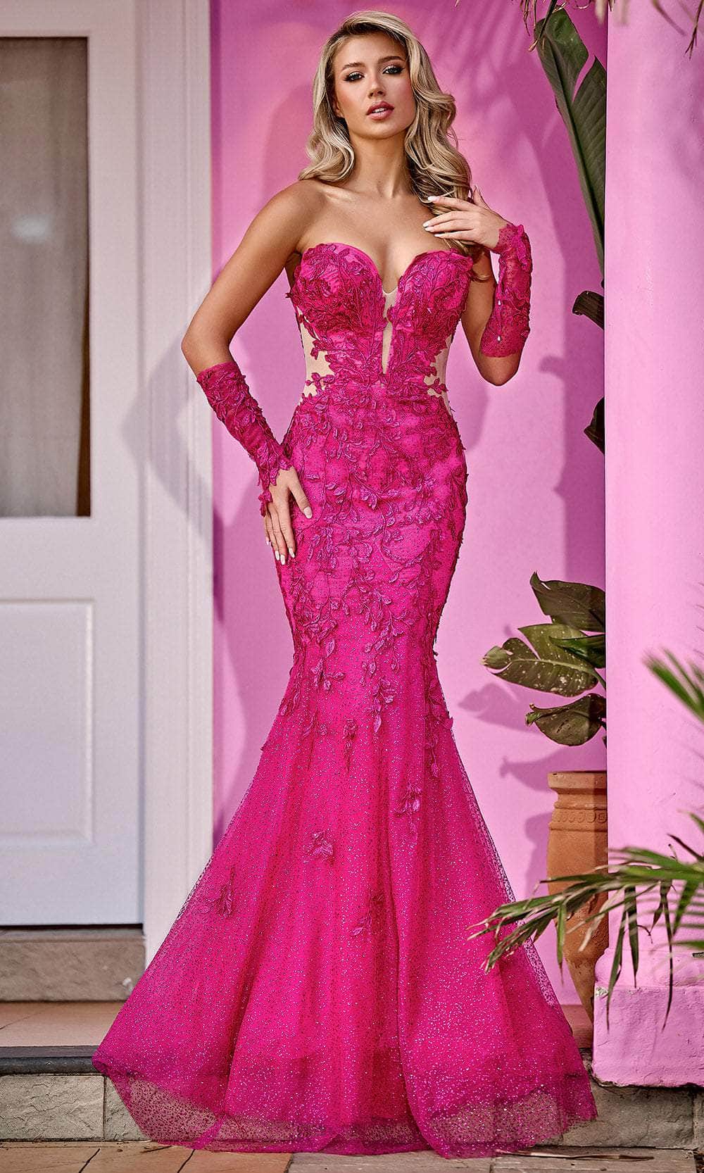 Image of Portia and Scarlett PS24113 - Lace Ornate Sweetheart Prom Dress