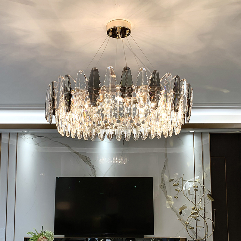 Image of Postmodern Luxury LED ChandelierS Lighting Living Room Crystal Lamp Personality Bedroom Dining Room Chandelier Simple Nordic Pendant Lamps