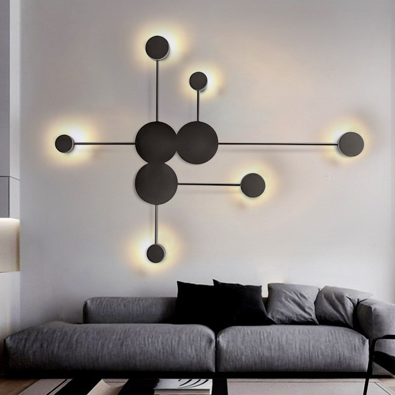 Image of Postmodern led Wall Lights Art Living Dining Room Decorative Lamp Creative Corridor Simple Nordic Wall Sconce Bedside Lighting