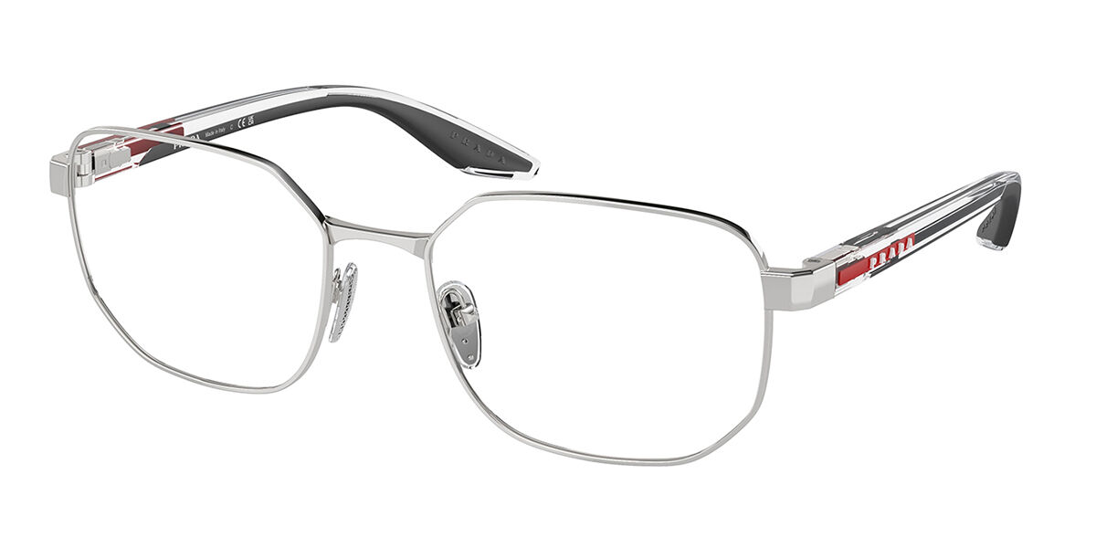 Image of Prada Linea Rossa PS50QV 1BC1O1 Óculos de Grau Prata Masculino PRT