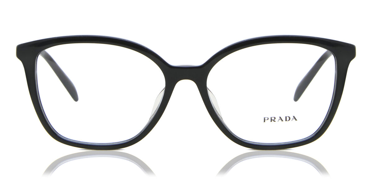 Image of Prada PR 02ZVF Asian Fit 1AB1O1 Óculos de Grau Pretos Feminino PRT