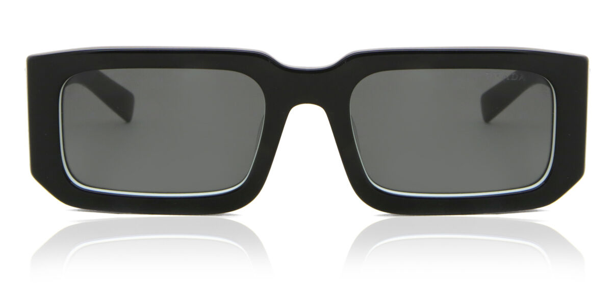 Image of Prada PR 06YSF Asian Fit 09Q5S0 Óculos de Sol Pretos Masculino PRT
