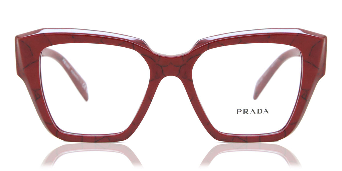 Image of Prada PR 09ZV 15D1O1 Óculos de Grau Vermelhos Feminino BRLPT