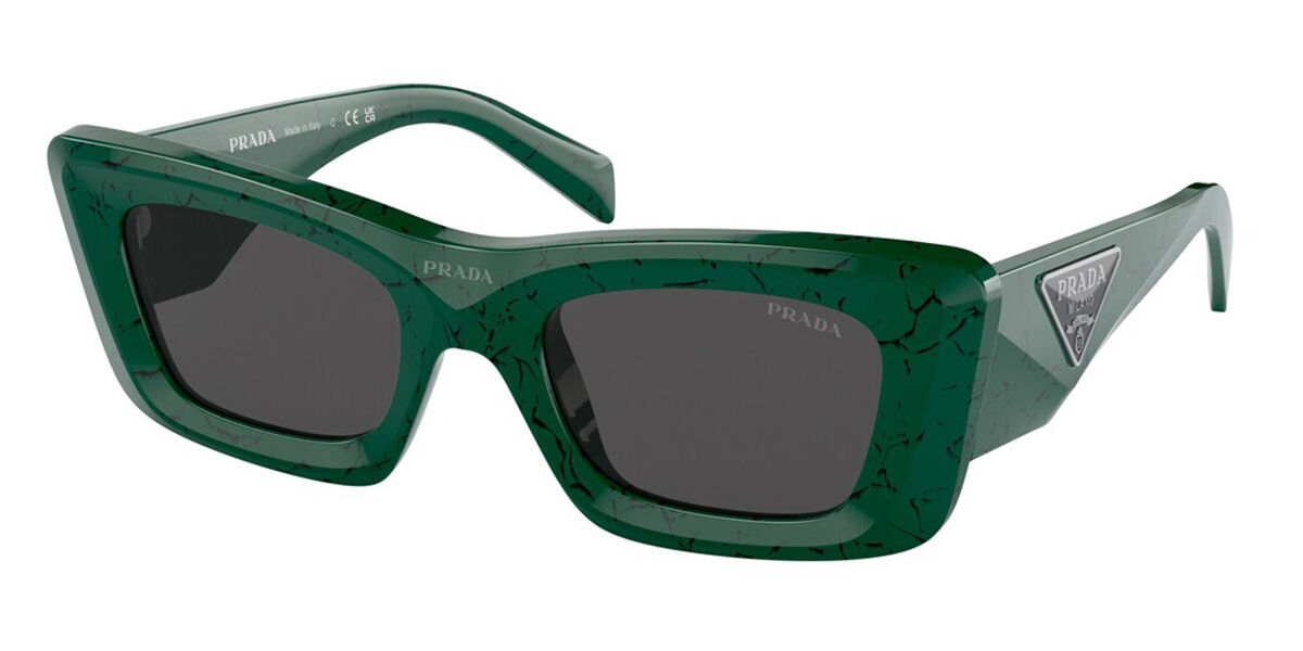 Image of Prada PR 13ZSF Formato Asiático 16D5S0 Óculos de Sol Verdes Feminino BRLPT