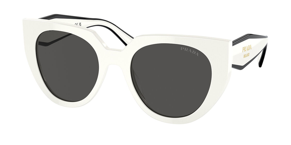 Image of Prada PR 14WS 1425S0 52 Lunettes De Soleil Femme Blanches FR