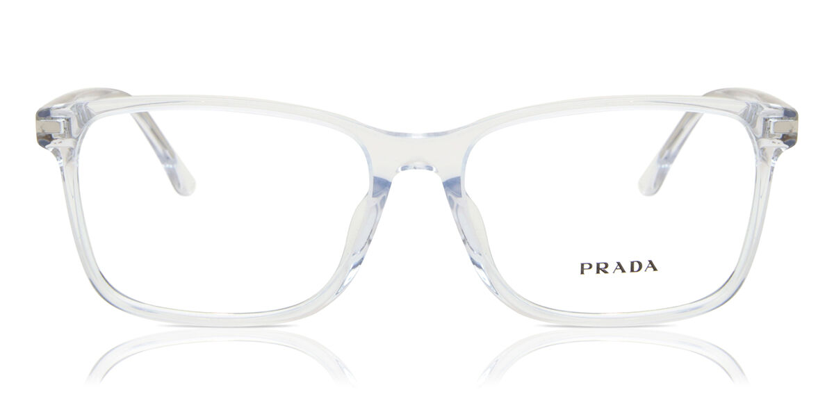 Image of Prada PR 14WVF Asian Fit 2AZ1O1 Óculos de Grau Transparentes Masculino PRT