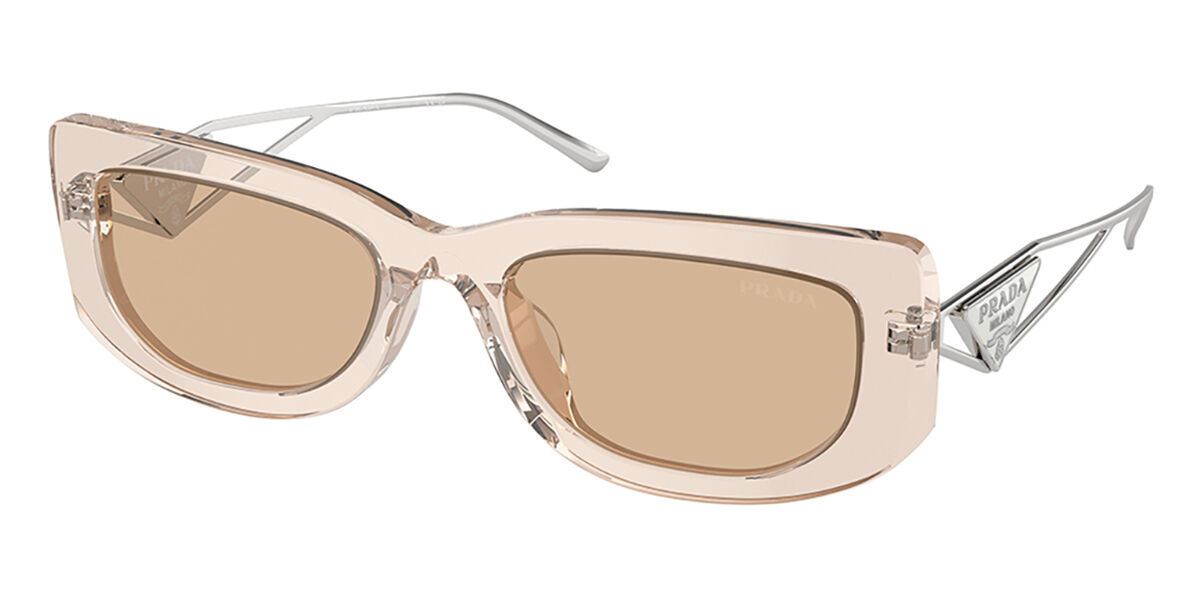 Image of Prada PR 14YS 19M4I2 53 Lunettes De Soleil Femme Marrons FR