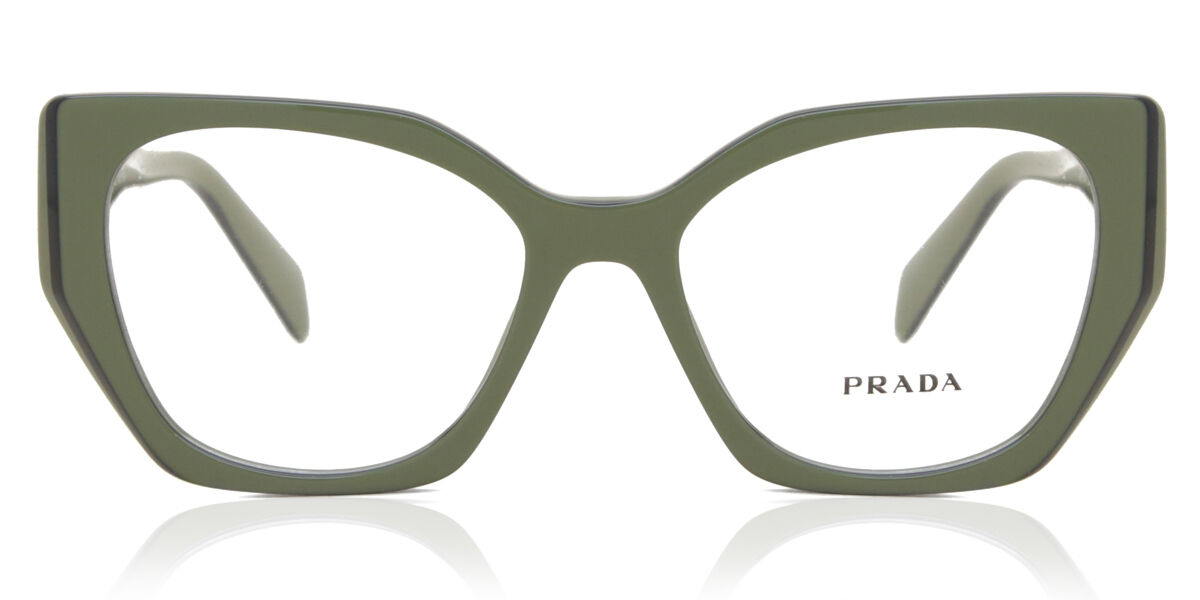 Image of Prada PR 18WV 13J1O1 Óculos de Grau Verdes Feminino PRT