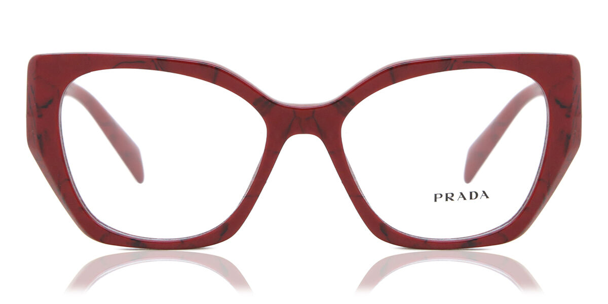 Image of Prada PR 18WV 15D1O1 Óculos de Grau Vermelhos Feminino BRLPT