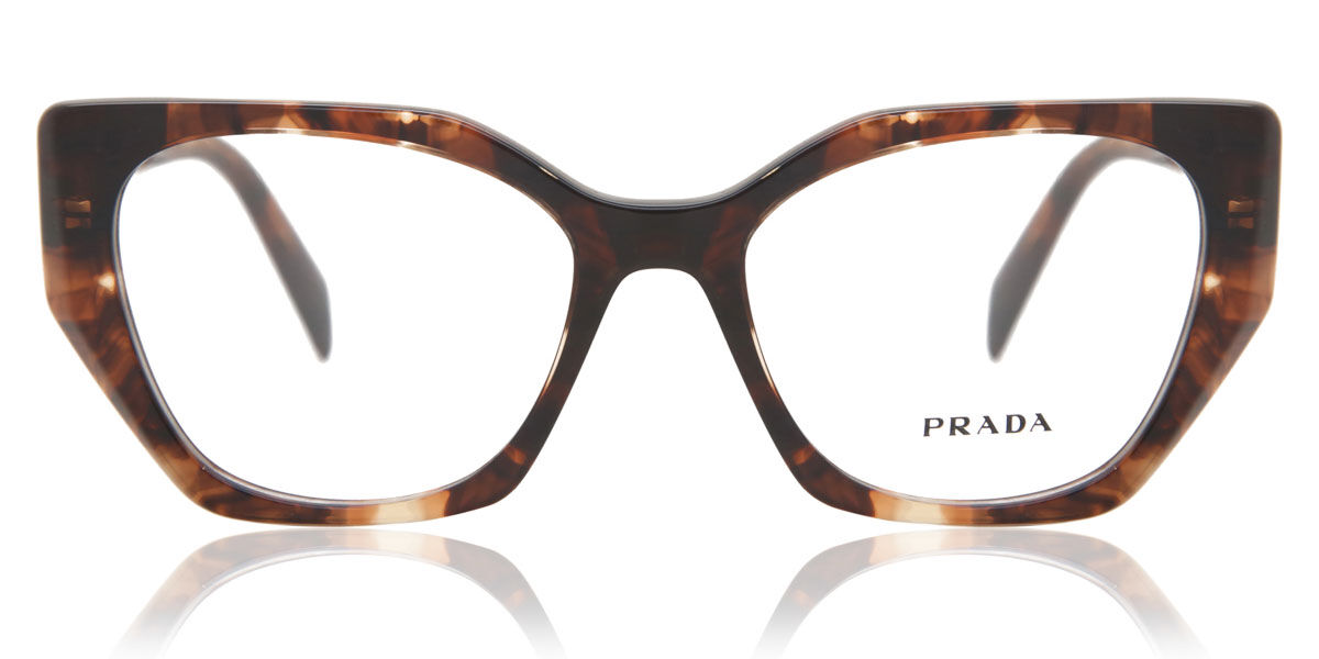 Image of Prada PR 18WV Symbole 07R1O1 Óculos de Grau Tortoiseshell Feminino PRT