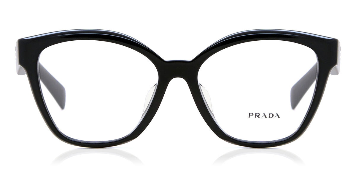 Image of Prada PR 20ZVF Formato Asiático 16K1O1 Óculos de Grau Pretos Feminino BRLPT