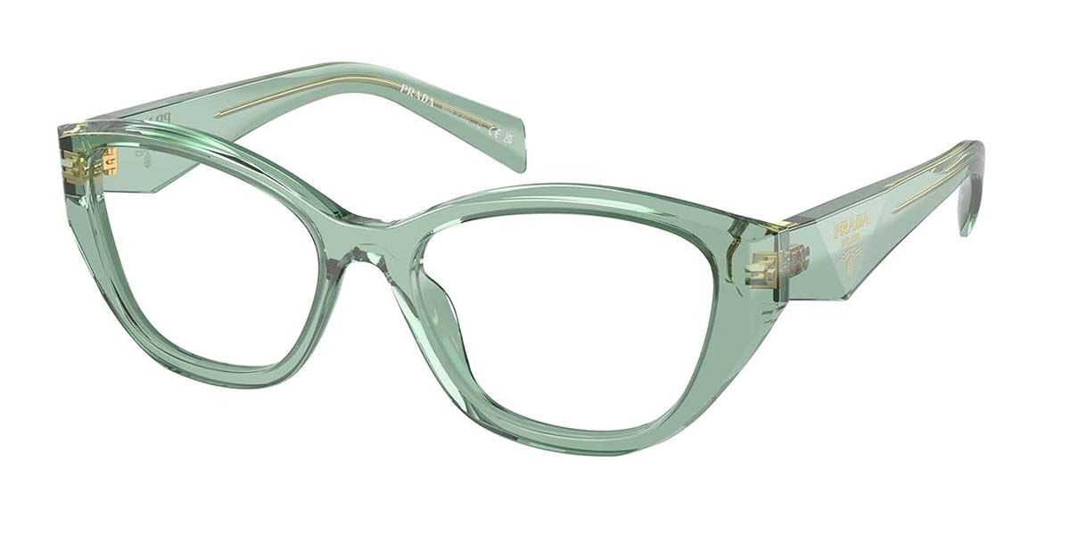 Image of Prada PR 21ZV 11R1O1 Óculos de Grau Verdes Feminino BRLPT