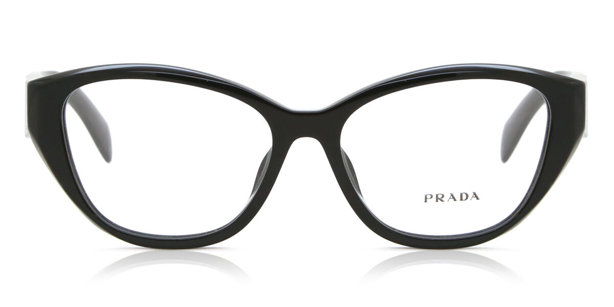 Image of Prada PR 21ZVF Formato Asiático 16K1O1 Óculos de Grau Pretos Feminino BRLPT