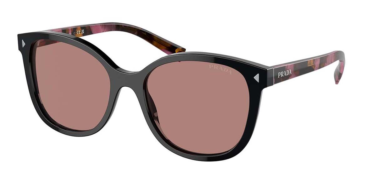 Image of Prada PR 22ZS 12O10D 53 Lunettes De Soleil Femme Noires FR