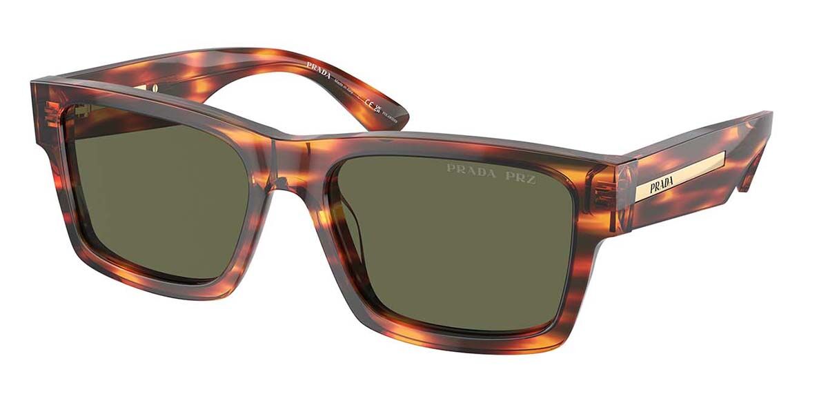 Image of Prada PR 25ZS Polarized 16S03R Óculos de Sol Tortoiseshell Masculino PRT