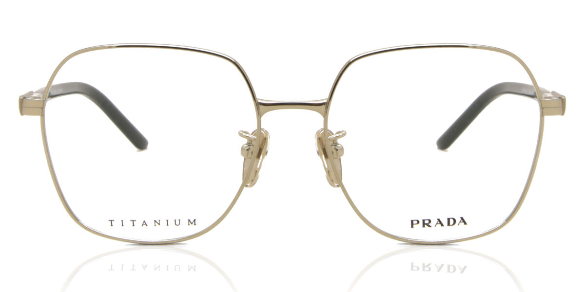 Image of Prada PR 51ZVD Asian Fit ZVN1O1 Óculos de Grau Dourados Feminino PRT