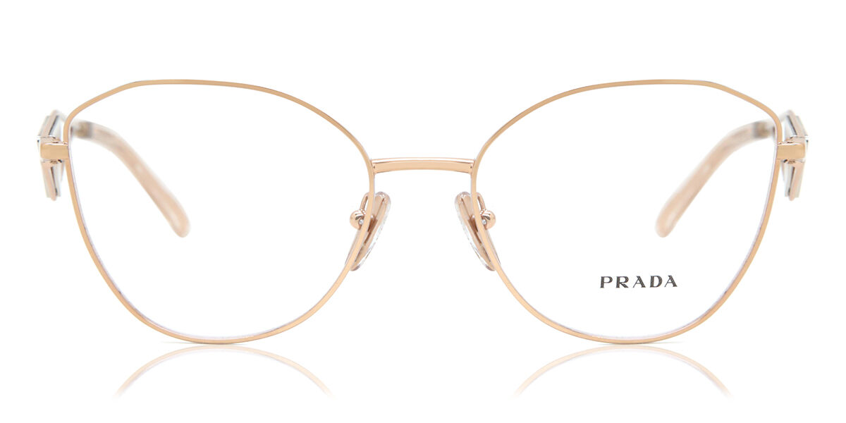 Image of Prada PR 52ZV SVF1O1 Óculos de Grau Rose-Dourados Feminino PRT