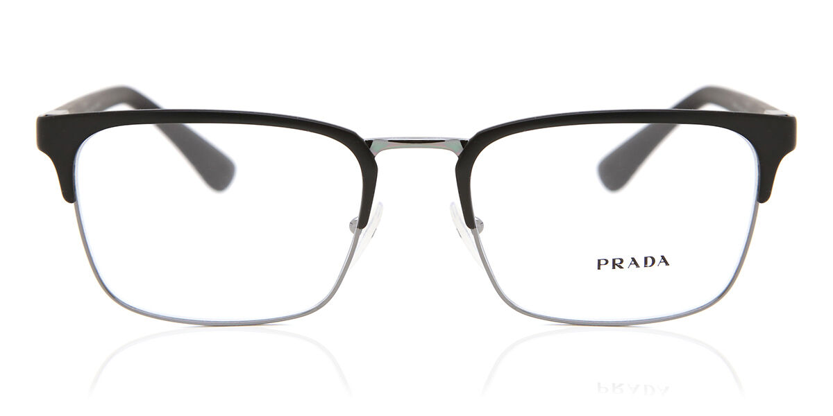Image of Prada PR 54TV 1BO1O1 Óculos de Grau Pretos Masculino BRLPT