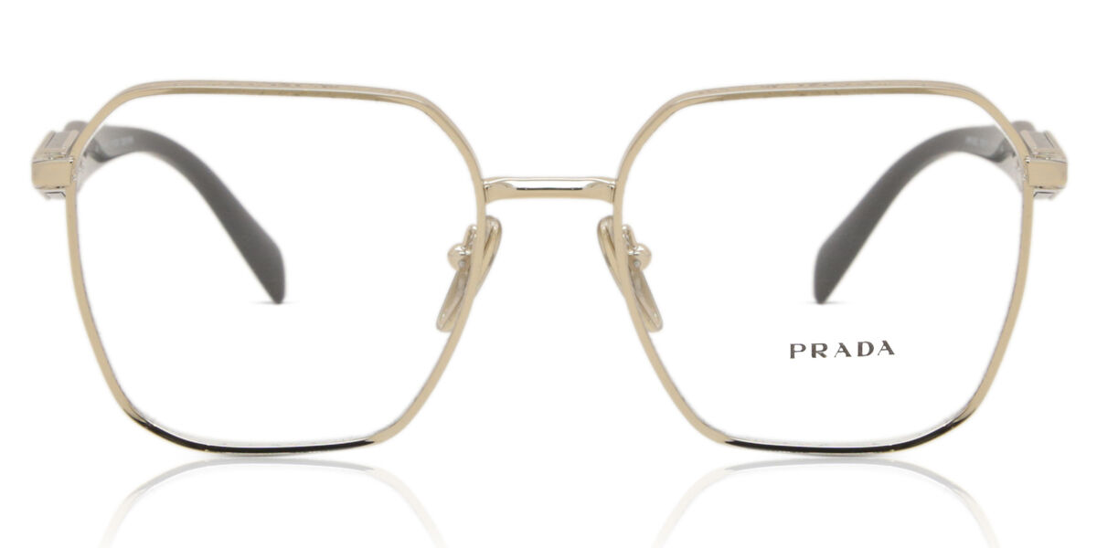 Image of Prada PR 56ZV Asian Fit ZVN1O1 Óculos de Grau Dourados Feminino PRT