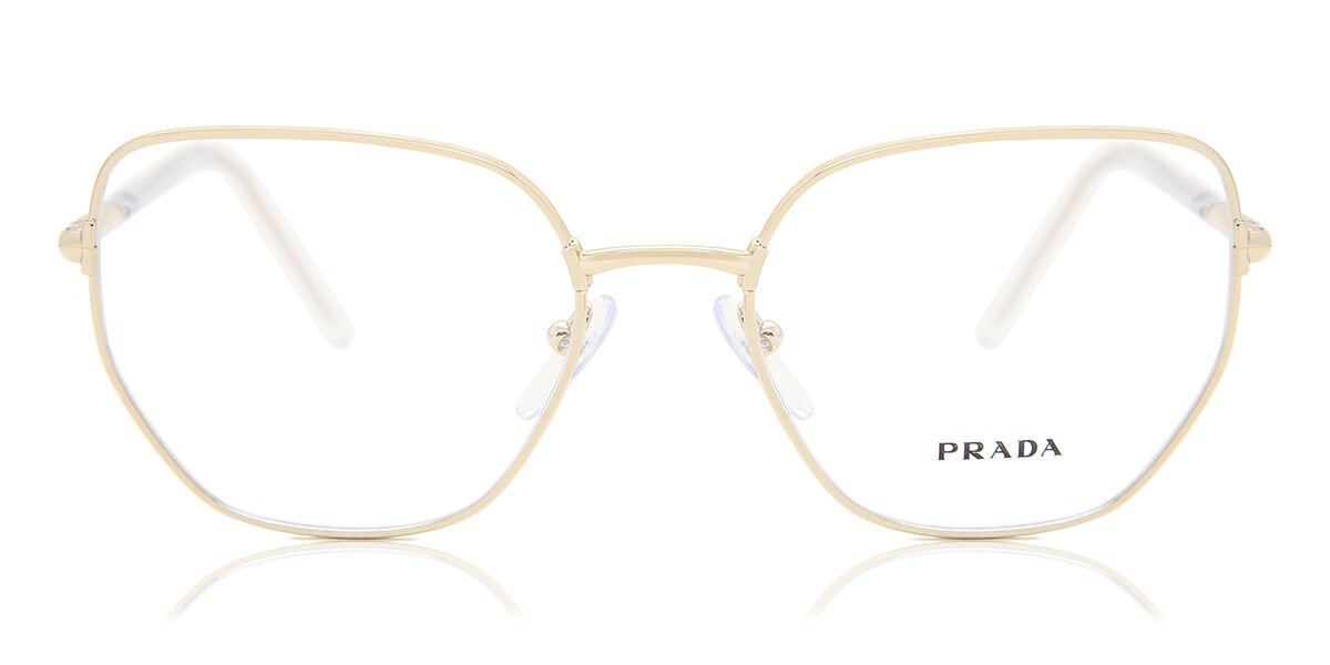 Image of Prada PR 60WV ZVN1O1 Óculos de Grau Dourados Feminino PRT