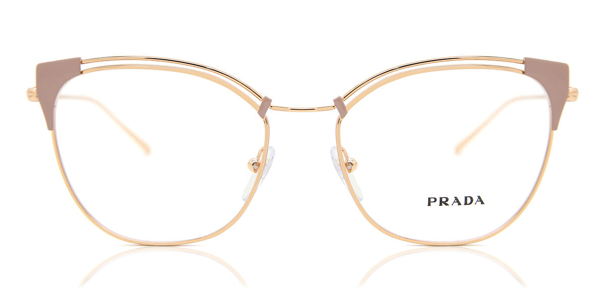 Image of Prada PR 62UV YEP1O1 Óculos de Grau Rose-Dourados Feminino BRLPT
