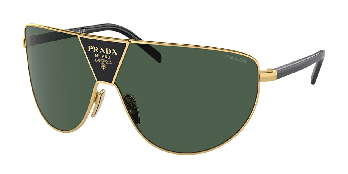 Image of Prada PR 69ZS Asian Fit 5AK05V Óculos de Sol Dourados Masculino PRT
