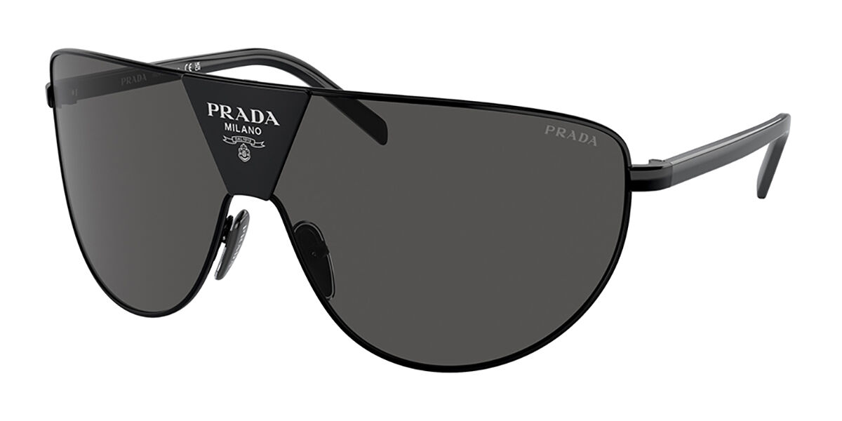 Image of Prada PR 69ZS Formato Asiático 1AB5S0 Óculos de Sol Pretos Masculino BRLPT