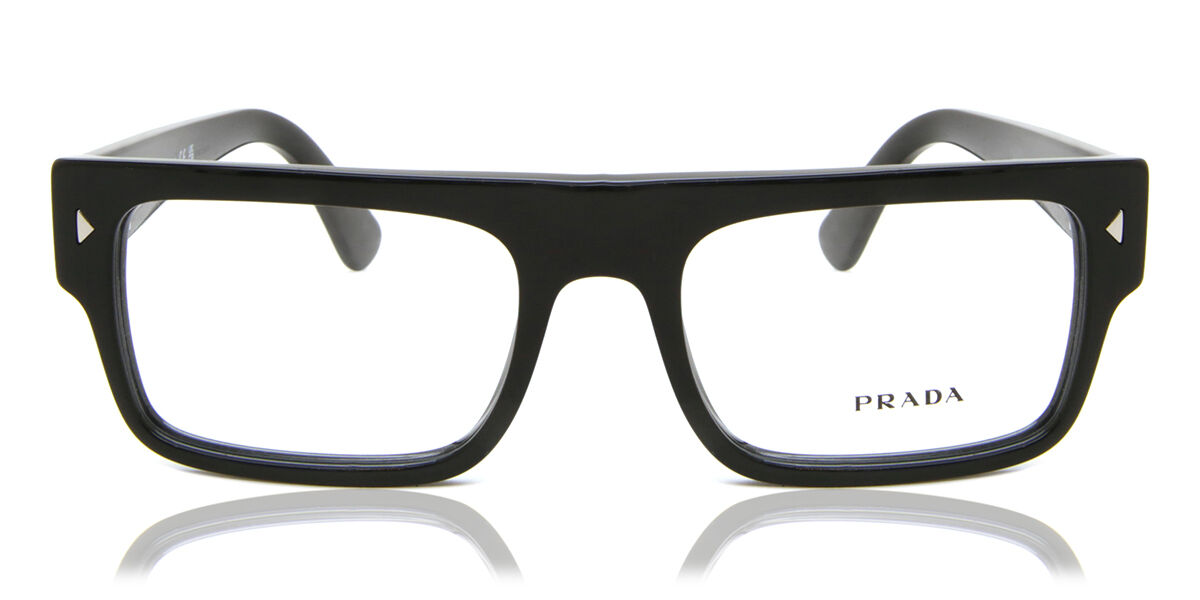 Image of Prada PR A01V 16K1O1 Óculos de Grau Pretos Masculino BRLPT