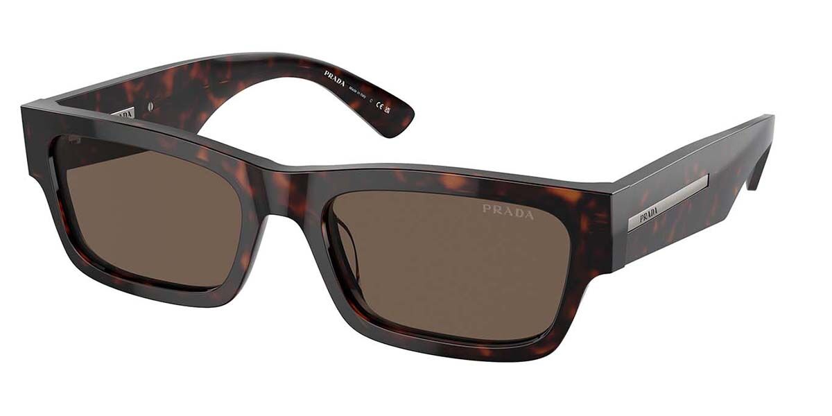 Image of Prada PR A03S 17N08T Óculos de Sol Tortoiseshell Masculino BRLPT