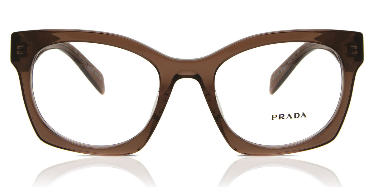 Image of Prada PR A05V 17O1O1 Óculos de Grau Marrons Feminino BRLPT