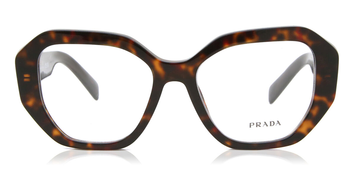 Image of Prada PR A07V 16N1O1 Óculos de Grau Tortoiseshell Feminino PRT