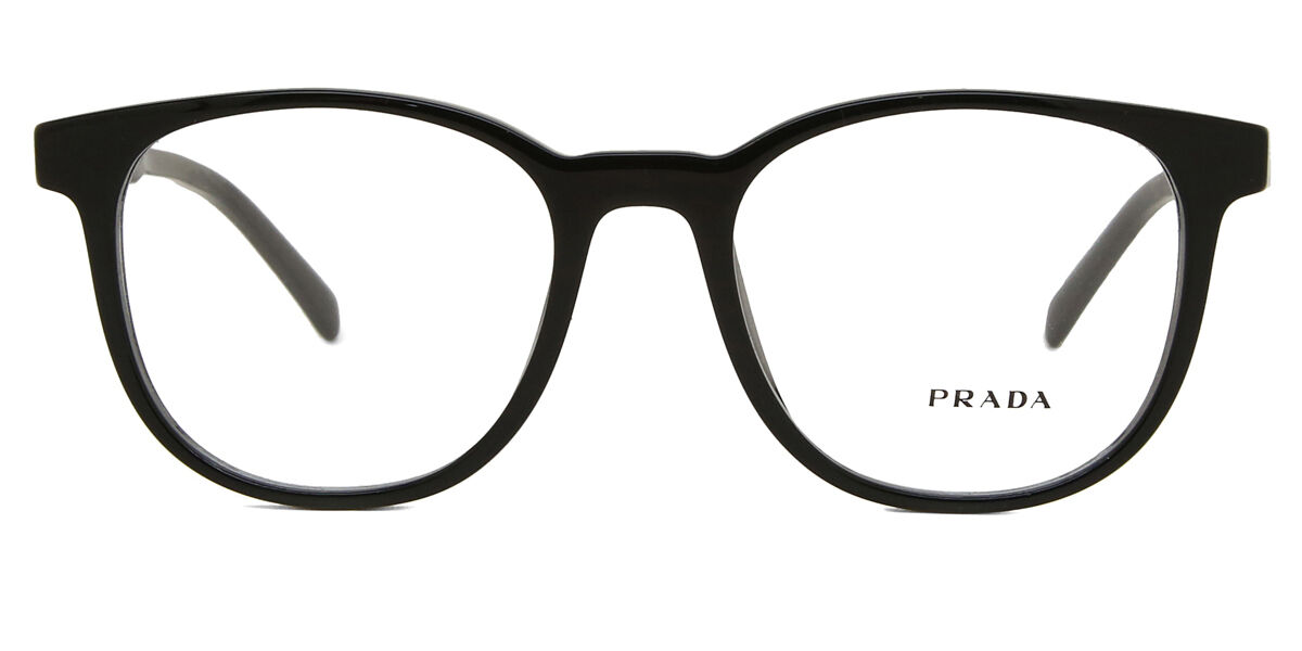 Image of Prada PR A15V 16K1O1 Óculos de Grau Pretos Masculino PRT