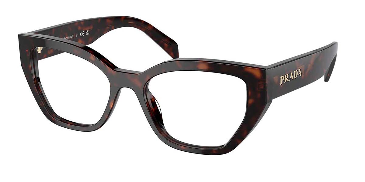 Image of Prada PR A16V 17N1O1 Óculos de Grau Tortoiseshell Feminino PRT