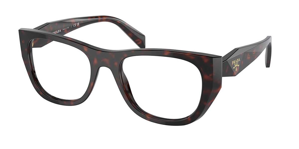 Image of Prada PR A18V 17N1O1 Óculos de Grau Tortoiseshell Feminino PRT