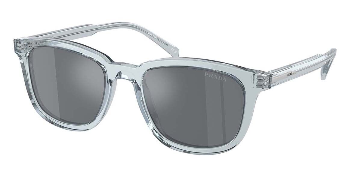 Image of Prada PR A21S 19T175 53 Lunettes De Soleil Homme Bleues FR