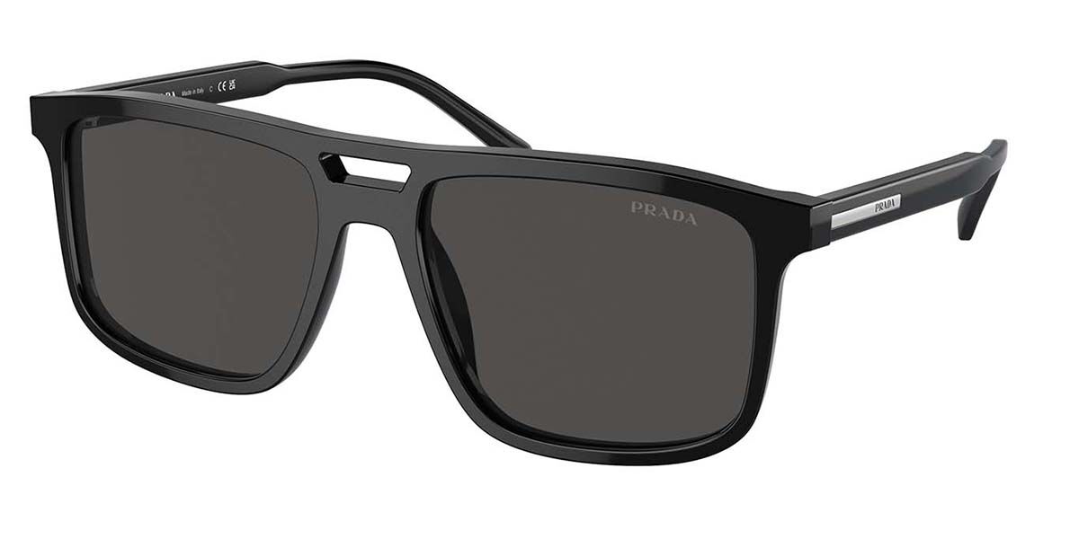 Image of Prada PR A22S 16K08Z Óculos de Sol Pretos Masculino PRT