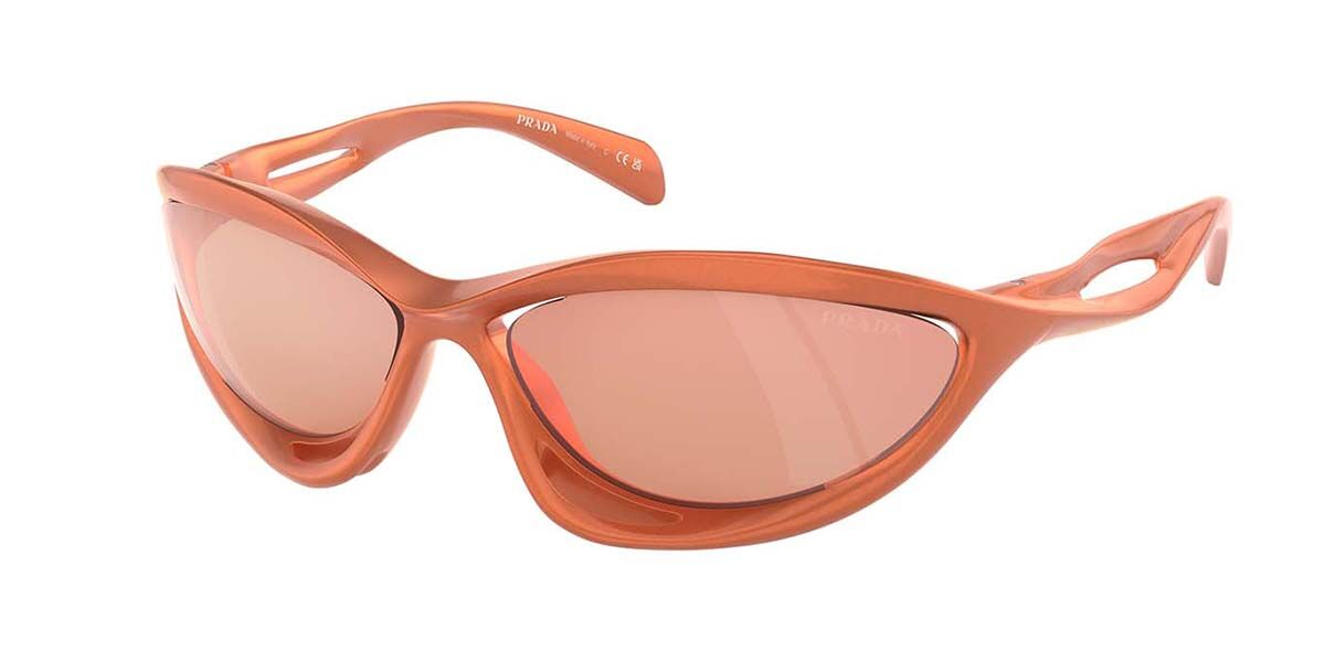 Image of Prada PR A23S 15V50H 60 Lunettes De Soleil Femme Oranges FR