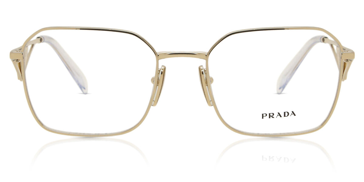 Image of Prada PR A51V ZVN1O1 Óculos de Grau Dourados Feminino BRLPT