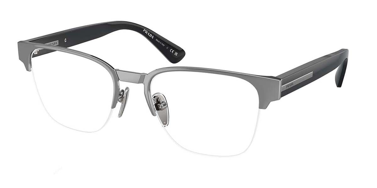 Image of Prada PR A52V 5AV1O1 Óculos de Grau Gunmetal Masculino PRT